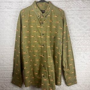 WOOLRICH Mens Fishing Trout Button Up Shirt XL Anglers